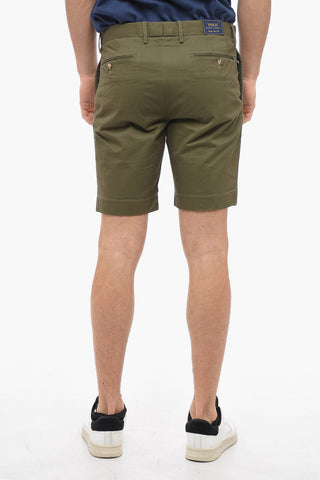 Stretch Cotton Chinos Pants with Belt Loops