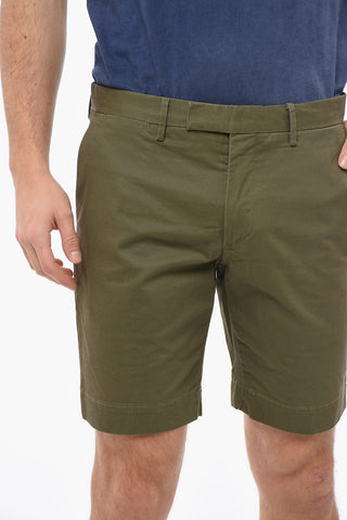 Stretch Cotton Chinos Pants with Belt Loops