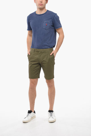 Stretch Cotton Chinos Pants with Belt Loops