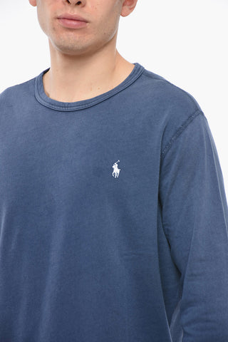 Crew Neck Brushed Cotton Sweatshirt