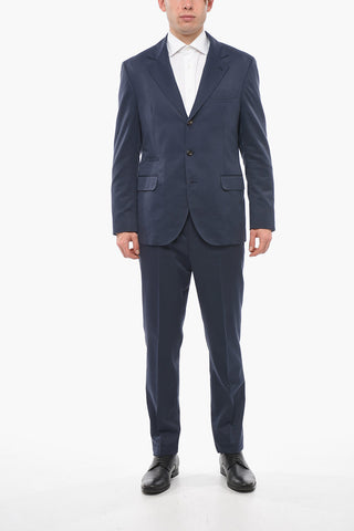 Linen Blend Suit with Flap Pockets