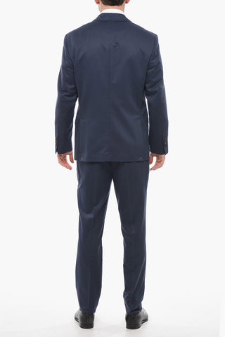 Linen Blend Suit with Flap Pockets