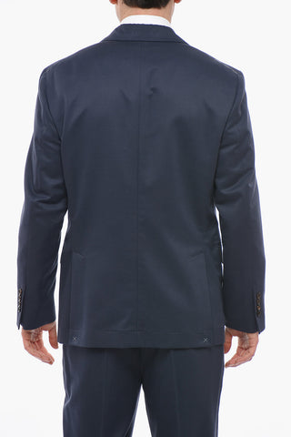 Linen Blend Suit with Flap Pockets