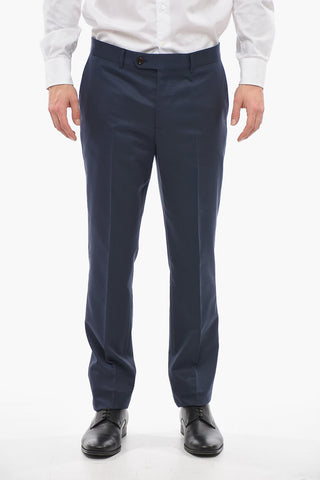 Linen Blend Suit with Flap Pockets