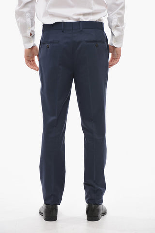 Linen Blend Suit with Flap Pockets