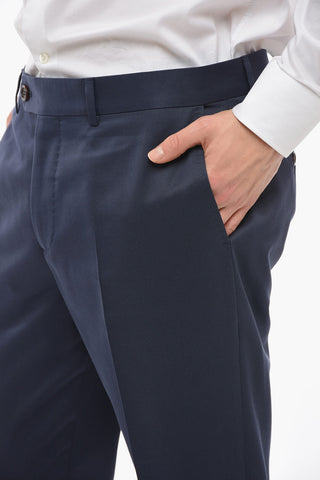 Linen Blend Suit with Flap Pockets