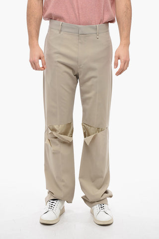 Front-pleated Pants with Cut Out Detailing