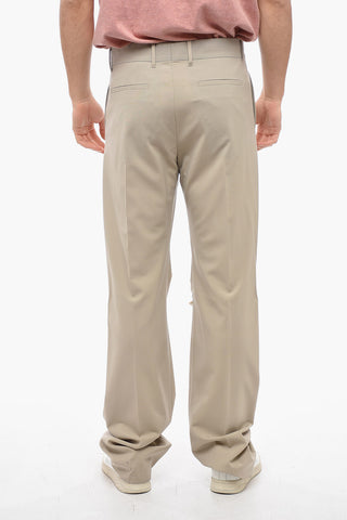 Front-pleated Pants with Cut Out Detailing