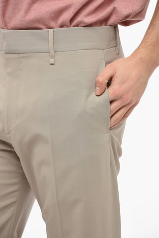 Front-pleated Pants with Cut Out Detailing
