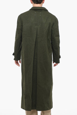 lined Virgin Wool Blend Coat