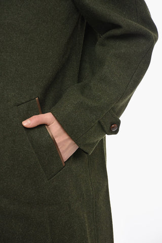 lined Virgin Wool Blend Coat