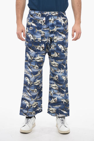 Pantaloni in Cotone SHARKS EASY con Tasche a Toppa