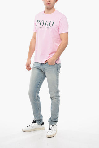 Crew Neck Slim Fit T-Shirt with Printed Logo