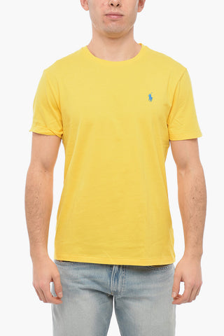 T-Shirt Girocollo Slim Fit in Cotone