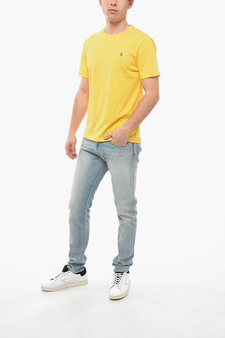 T-Shirt Girocollo Slim Fit in Cotone