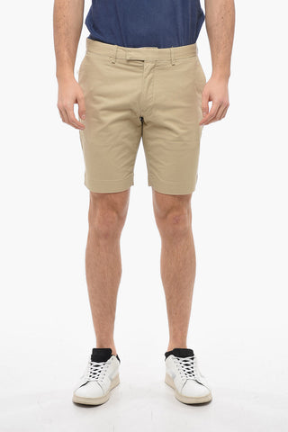 Stretch Cotton Chinos Pants with Belt Loops