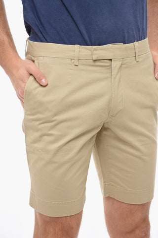 Stretch Cotton Chinos Pants with Belt Loops
