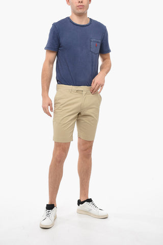 Stretch Cotton Chinos Pants with Belt Loops