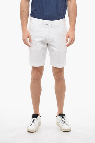 Stretch Cotton Chinos Shorts with Belt Loops