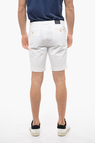 Stretch Cotton Chinos Shorts with Belt Loops