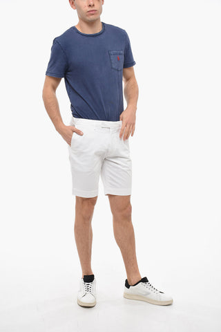 Stretch Cotton Chinos Shorts with Belt Loops