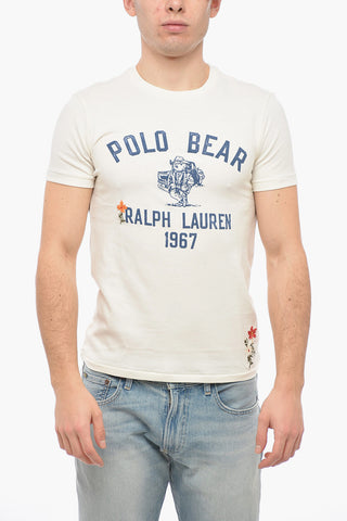 POLO COUNTRY T-Shirt Girocollo in Cotone con Ricami