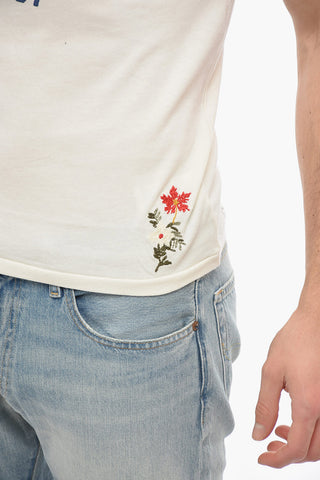POLO COUNTRY T-Shirt Girocollo in Cotone con Ricami