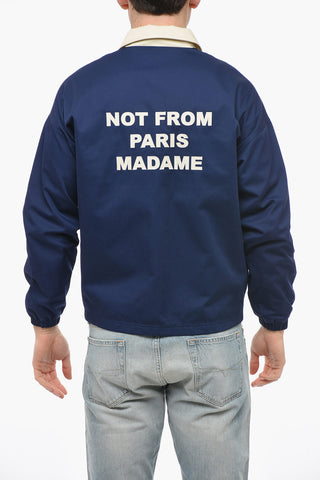Printed Overshirt with Contrasting Collar