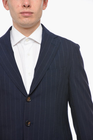 Half-lined AANZIO Suit with Pinstriped Motif