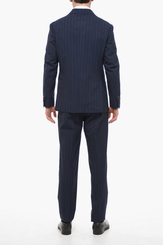 Half-lined AANZIO Suit with Pinstriped Motif
