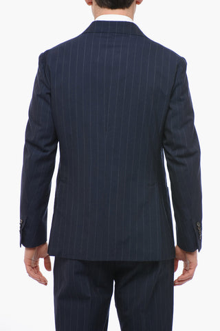 Half-lined AANZIO Suit with Pinstriped Motif