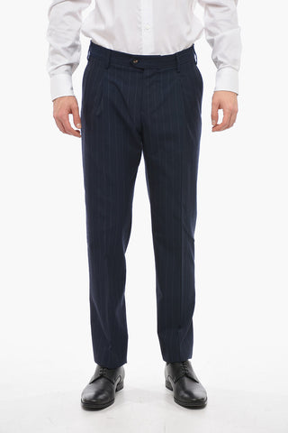Half-lined AANZIO Suit with Pinstriped Motif