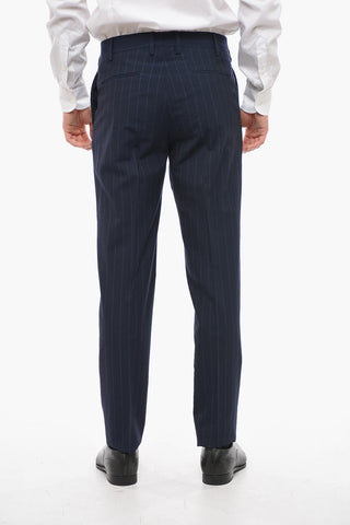 Half-lined AANZIO Suit with Pinstriped Motif
