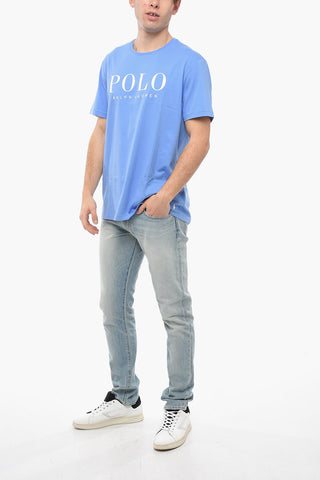 Crew Neck Slim Fit T-Shirt with Printed Logo