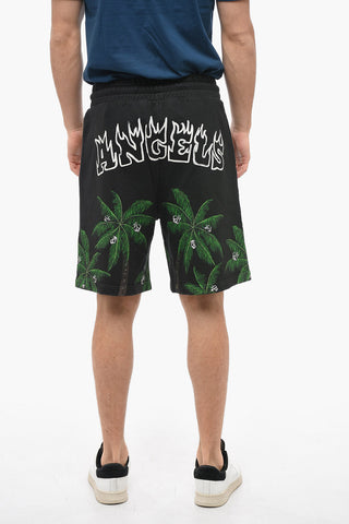 Shorts in Jersey PALMS&SKULL con Stampa
