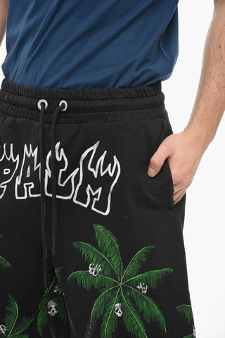 Shorts in Jersey PALMS&SKULL con Stampa