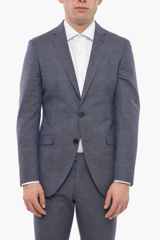 Abito in Misto Lana con Motivo District Check