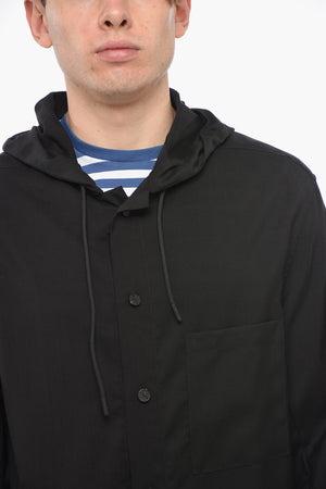 Wool Shirt PESCOLUSE with Hood