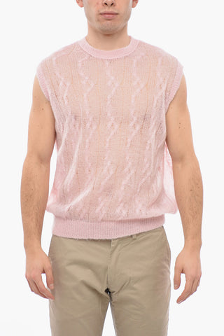 Gilet Semitrasparente in Misto Mohair