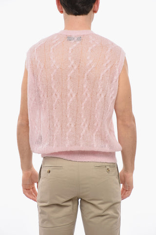 Gilet Semitrasparente in Misto Mohair