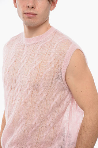 Gilet Semitrasparente in Misto Mohair