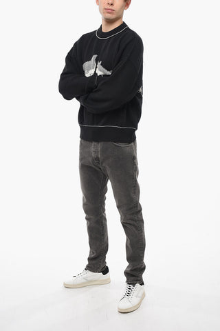 Crew Neck SHARK Virgin Wool Pullover