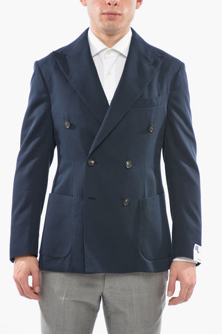 Half-lined Double Breasted Blazer with Peak Lapel
