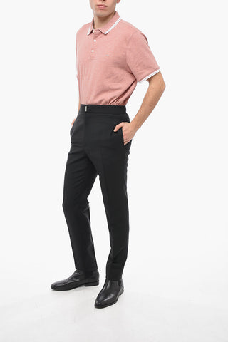 Mohair-blend Pants with Back Elastic Waistband