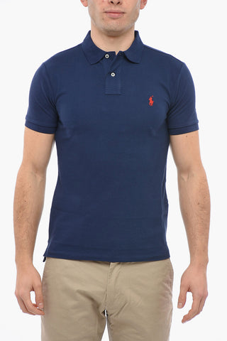 Piquet Cotton Slim Fit Polo with Logo