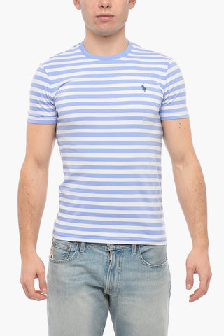 T-Shirt Slim Fit in Cotone a Righe Awning