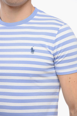 T-Shirt Slim Fit in Cotone a Righe Awning