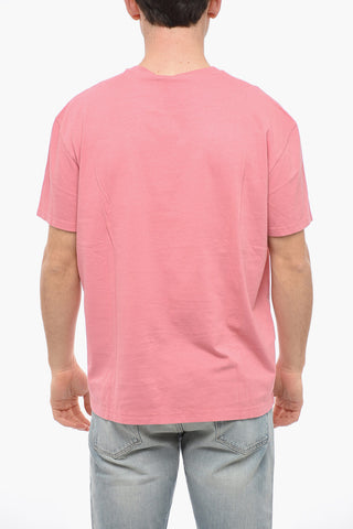 Crew Neck Cotton T-Shirt with Breast-pocket