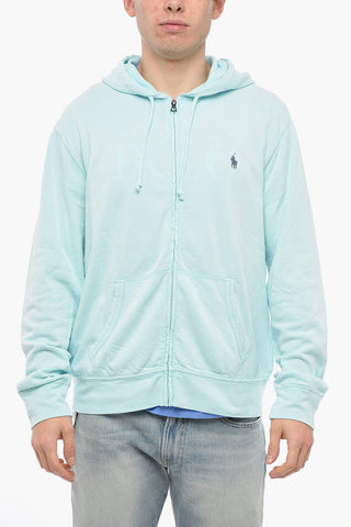 Brushed Cotton Hoodie with Front Zip