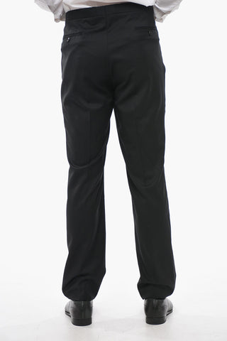 ZZEGNA Wool Peak Lapel Suit with Satin Detailing